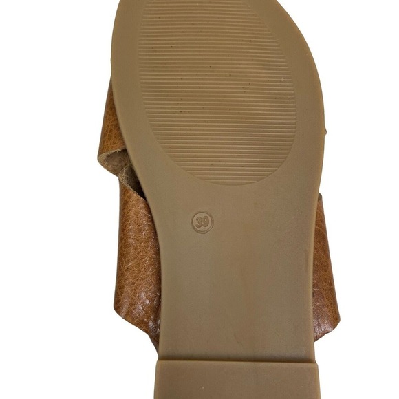 Inuovo Sandal Pebbled Grain‎ Brown Leather Faust Slingback Women Size 8 - Picture 7 of 8